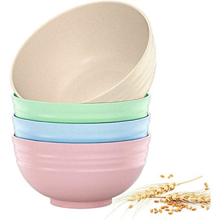 Okrossbara flingor skålar Lätta att använda i mikrovågsugn och diskmaskin Ekologiska skålar för ris, sallad, pasta, nudlar, soppskålar