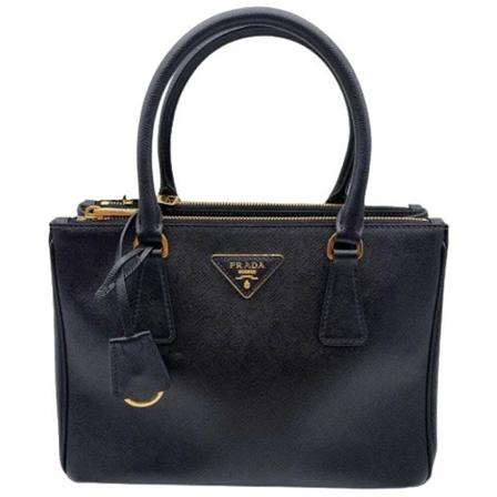 Prada Vintage Pre-owned Leather handTass , Zwart , Dames , Maat: ONE Size Vintage Tassen