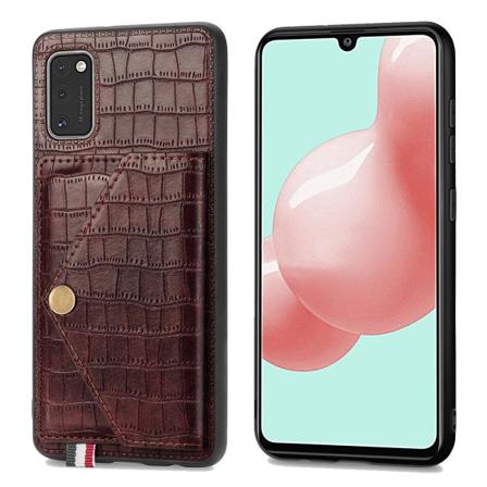 Samsung Galaxy A41 - Gennemtænkt cover med kortrum Brun