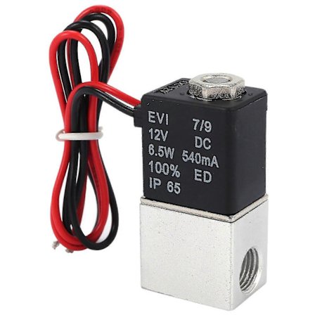 Dc12v Solenoidiventtiili 1/4 tuuman 2-tie normaalisti suljettu suoratoiminen pneumaattinen kaasun venttiili