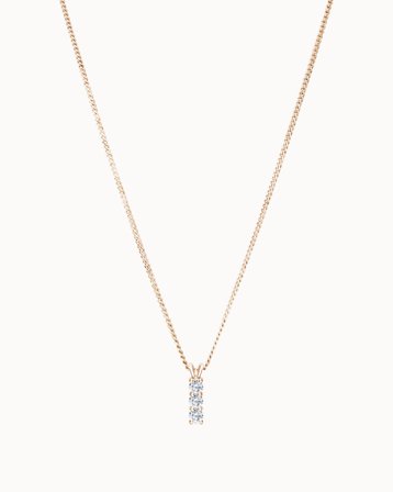 Diamanthalskæde Odette 18K Rosaguld 3x0.10 Carat Naturlig Diamanter