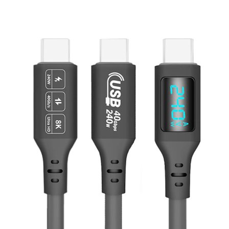 240W USB4 Digital Display Cable - 40Gbps Data & 8K Video 0.5m