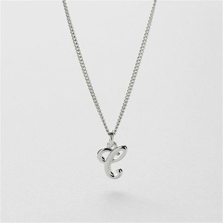 C Vintage Letter Necklace