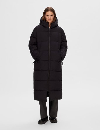 Selected Slfjanina Long Puffer Coat - Black - 36
