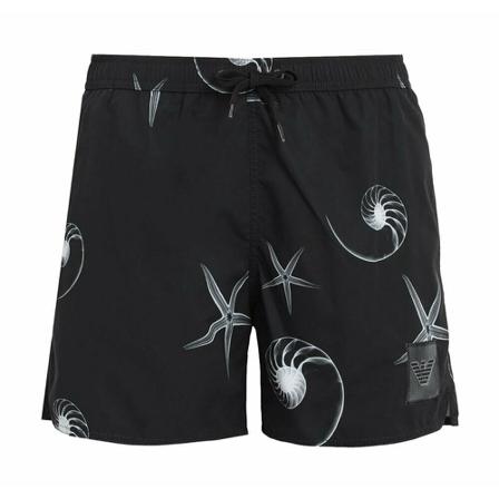 Emporio Armani Beachwear Sort, Herre Badeshorts, Størrelse: L