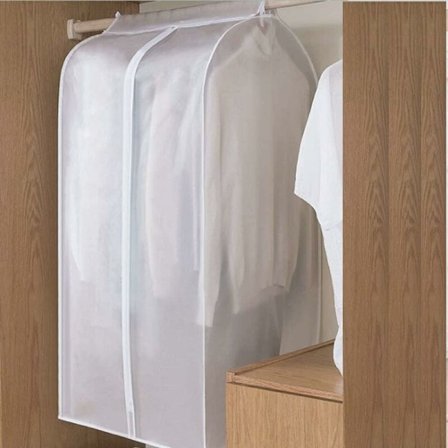 Erittäin suuri vaatepussi (XL 60 x 50 x 120 cm) - Takin, takin, mekon, puvun pitkäaikainen säilytys, pölysuoja - Läpinäkyvä Becomingrich
