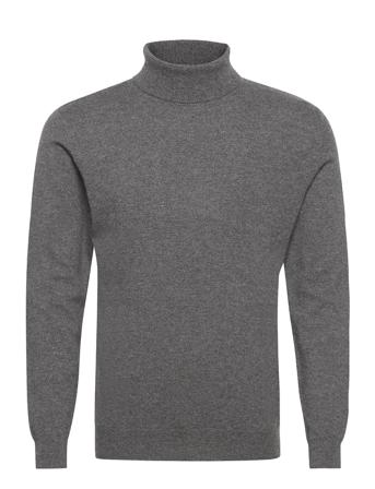 Man Turtleneck Knitwear Turtlenecks Grå Davida Cashmere