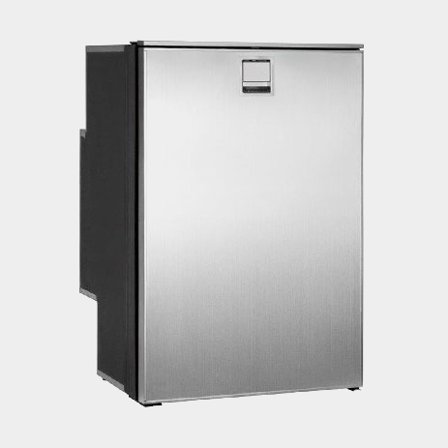 Kylskåp med kompressor Isotherm Cruise CR115 Freeline Elegance, 12V / 24V, dörr, 115 liter (varav 32 liter frysfack), silver frontpanel