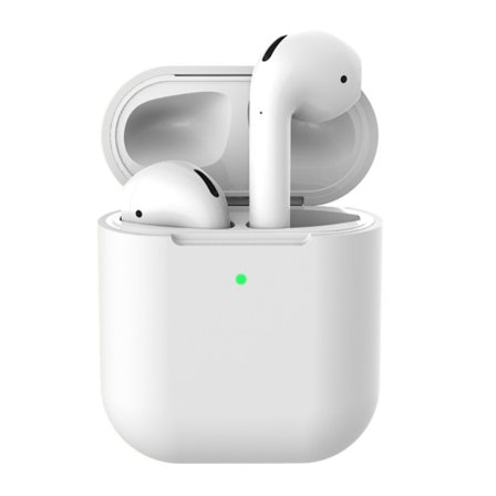 Silikonikuori Apple AirPods -langattomalle latauskotelolle, valkoinen