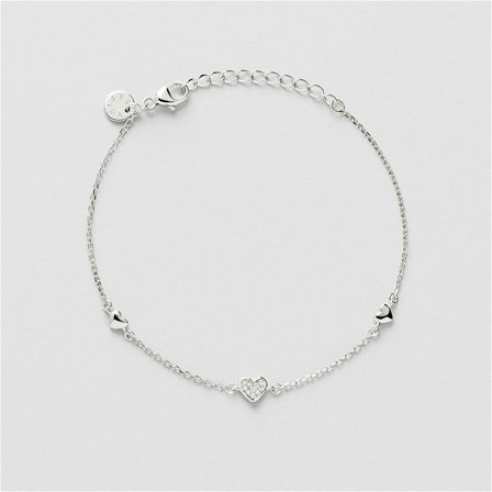 Bling Heart Armband - STERLINGSILBER