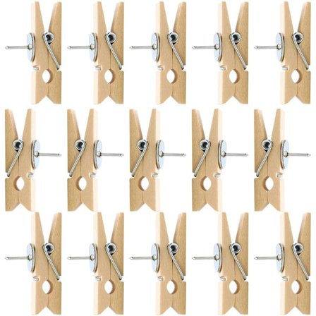 50 st Knappnålar med träklämmor, träklämmor med knappnålar, gem med nålar, ritsstift, häftstift 35x7 mm för anslagstavlor, anslagstavla, karta