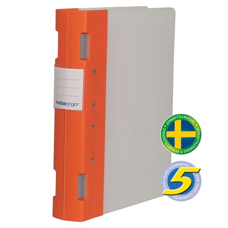 KEBA Gaffelpärm Ergo A4 55mm korall/neutr - Lyreco - Kontorsmaterial - Pärmar och register - Gaffelpärmar i plast