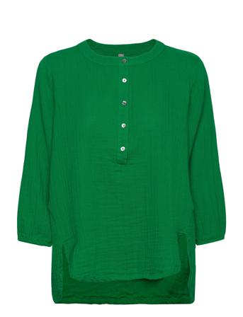 Cuelina Blouse Bluse Langermet Grønn Culture*Betinget Tilbud