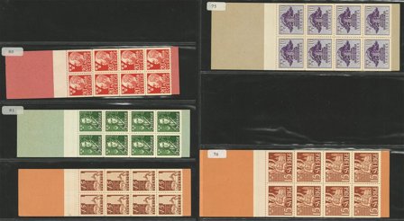 Sverige 1945-1965 - Samling af frimærkehæfter i 1 ringbind - Postfrisk