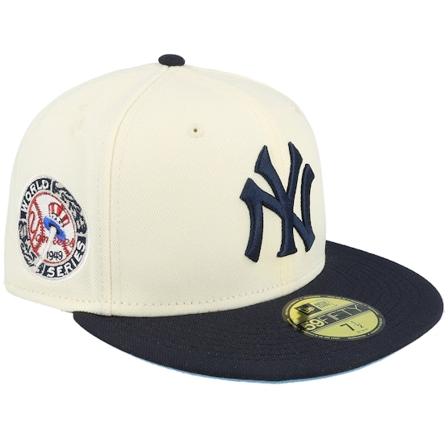 New Era - MLB Wit fitted Cap - New York Yankees Escalator 59FIFTY 49th World Series Chrome/Navy Fitted @ Hatstore