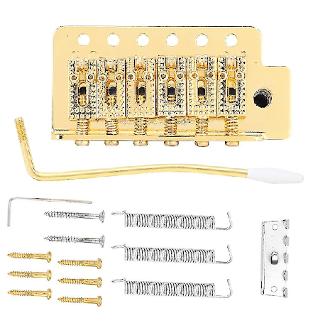 Gold ST Gitarre Tremolo System - Roller Single Locking Vibrato Bridge Tailpiece