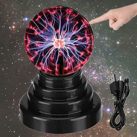 Elektrisk Magic Statisk Plasma Bold - Lava Globe Natlampe Med Berøringsfølsom Kontrol