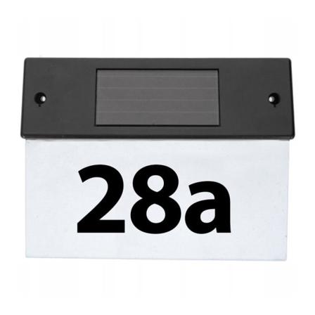 Aurinkoenergialla toimiva talon numerolamppu - LED Transparent