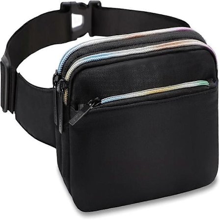 Waist Bag for Women Fashion Fanny Packs 3 Zipper Pockets Crossbody Belt Bag Casual Bum Bag for Travel Hiking Biking Party