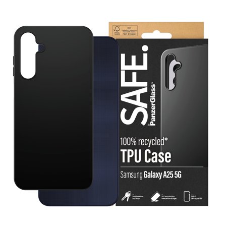 SAFE. by Panzer TPU Case Samsung Galaxy A25 5G | Black PanzerGlass - High quality tempered glass screen protector