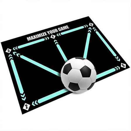 1 stk. 50*80 cm Fodboldtræningsmåtte Trin Træningstæppe Gummi