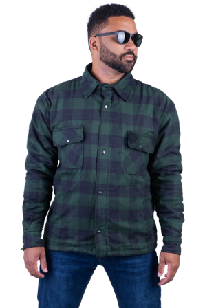 Camisa de Moto Course Thunder Negro/Verde L