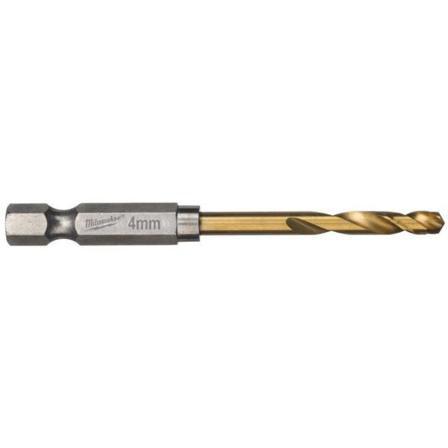 Milwaukee SHOCKWAVE Red Hex HSS-G TIN Metalbor 2-pak 4 mm, Maskintilbehør & forbrugsvarer