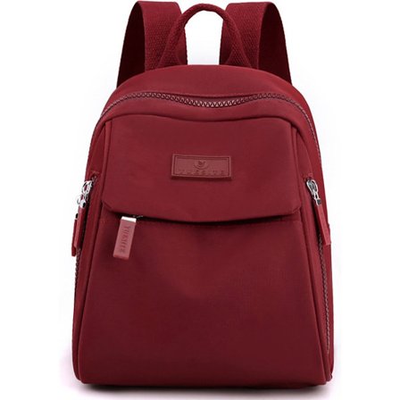 Kompakt ryggsekk - Vanntett - Slitesterkt materiale - Egnet for skole, arbeid og reise (Rød)