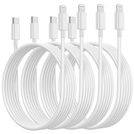 CDQ Kompatibel med iPhone Laddare USB-C - Kabel / Sladd - 20W - Snabbladdare 4-pack
