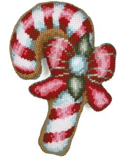 Broderikit Kudde Polkagris