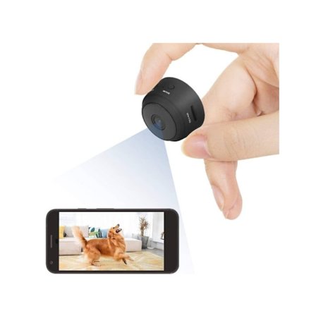 Mini Kamera Full HD 1080P Trådlös med Rörelsedetektering och Infraröd Mörkerseende Funktion Svart YEMAESRE