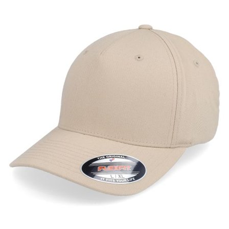 Flexfit - Beige flexfit Keps - A-Frame Khaki Flexfit @ Hatstore