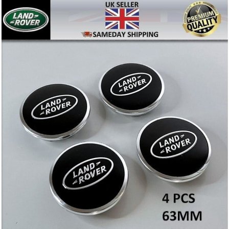 st Land Rover Navkapslar Svarta Range Rover Sport Evoque Velar Discovery 63mm