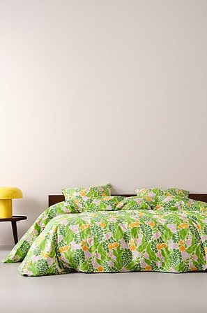 Jotex - Påslakanset Dubbelsäng Ekologisk Grön FLORIAN - Köp Dubbelsäng hos Jotex