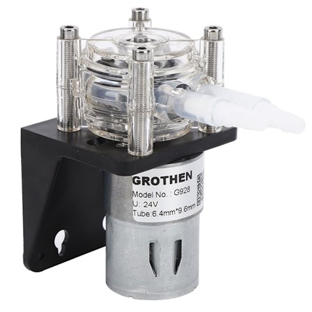 Peristalttinen pumppu, korkealaatuinen, suuri virtaus, korroosionkestävä, läpinäkyvällä PC-päällä, 500 ml/min, 24 V