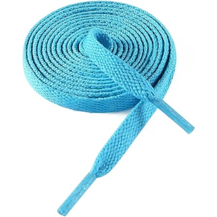 5 par flade snørebånd til sneakers (turkis), flade snørebånd til sneakers - økonomiske, 8 mm brede