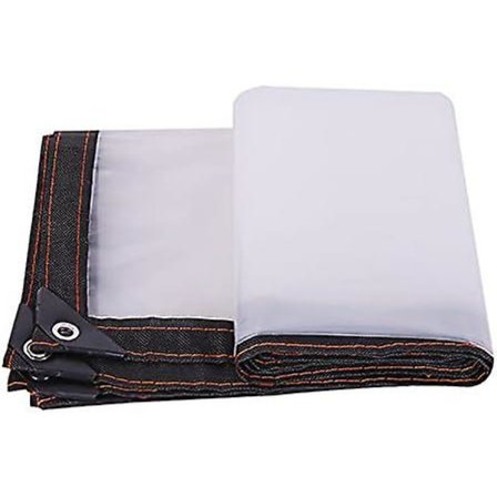 Vattentät Transparent presenning, Pvc-plastpresenning, med förstärkta plastgenomföringar Utomhusskydd Markis Vikbar duk för trädgårdsmöbler, simning