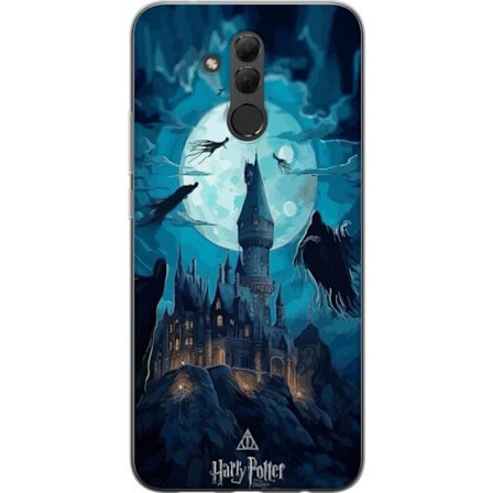 Kompatibel Mobilcover til Huawei Huawei Mate 20 lite Magisk fantasiillustration med slot i måneskin og svævende væsener, mørk eventyrstemning insp