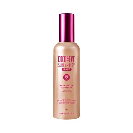 COCO & EVE Highlighter Body Oil SPF 50 150ml - Olio solare corpo alta prot.