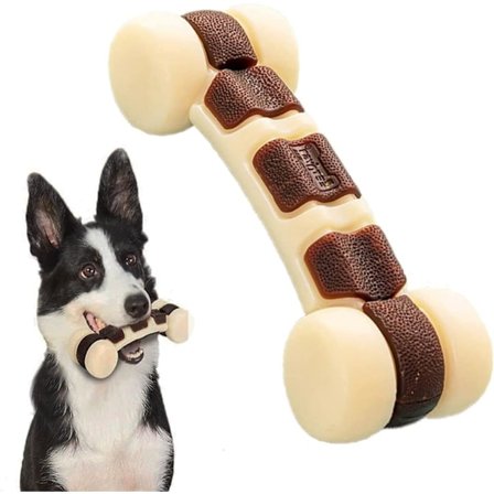 Uforgjengelig tyggebein for hunder med biff-smak for trening og tannpleie