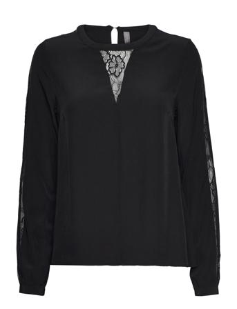 Cuasmine Blouse Bluse Langermet Svart Culture*Betinget Tilbud