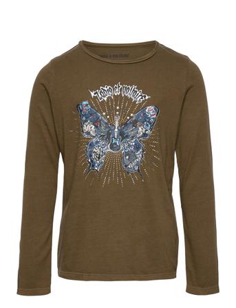 Long Sleeve T-Shirt T-shirts Long-sleeved T-shirts Vihreä Zadig & Voltaire Kids