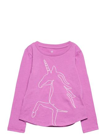 Kids Interactive Graphic T-Shirt Purple GAP