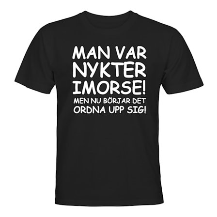Man Var Nykter I morse - T-SHIRT - HERR