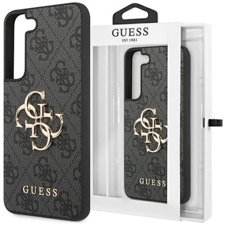 Guess GUHCS23S4GMGGR S23 S911 veske - grå hard veske 4G Big Metal Logo