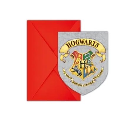 Inbjudningskort för Harry Potter Hogwarts Houses, set om 6, FSC-certifierat