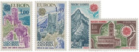 Fransk Andorra 1977/1978 - YT 261/262 + 269/270 - Postfrisk