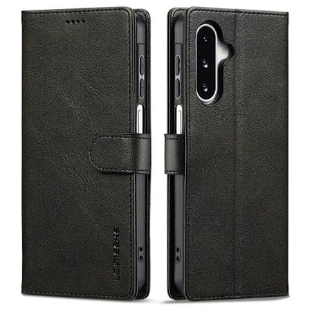 SKALO Samsung A17 LC.IMEEKE Premium PU-læder Flip Cover - Sort