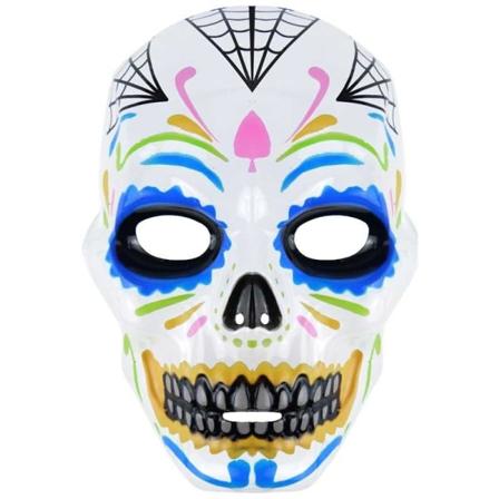 Day of the dead plastikmaske voksen størrelse maske halloween