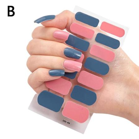 14 St / Ark Heltäckande Cover Färg Nagellack Nagelklistermärken